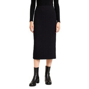 VINCE Smocked Cotton-Blend Skirt Textured Midi